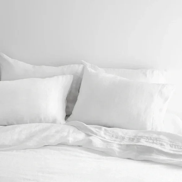 🆕The Citizenry STONEWASHED LINEN PILLOWCASES White Standard Size - Picture 2 of 6